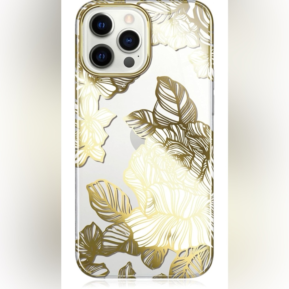 Compatible with iPhone 13 Pro Max Case,Clear Case with Flowers,for Girly Women